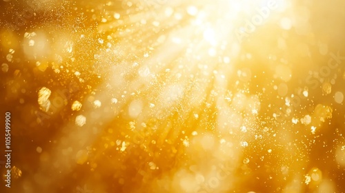 Golden Sunlight Particles with Warm Bokeh Effect