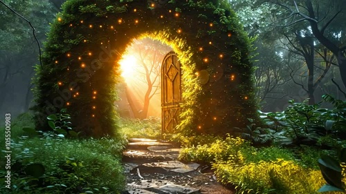 Ancient stone archway leading to a historic medieval castle
