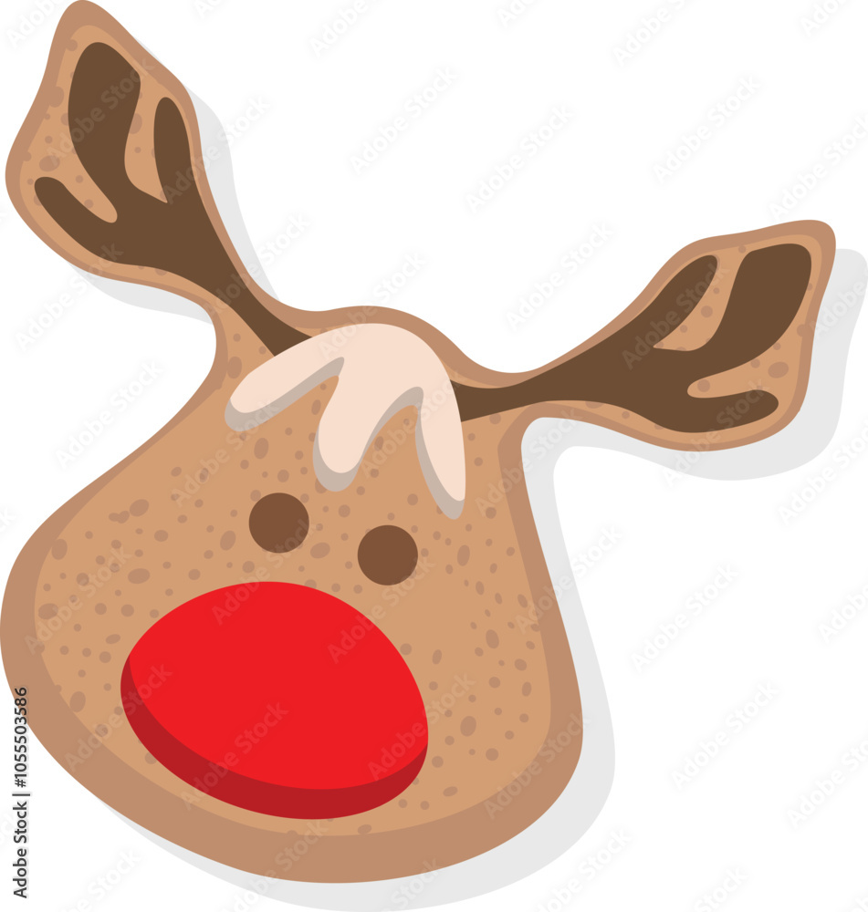 Cute reindeer gingerbread vector. Christmas cookies illustration. Cute reindeer gingerbread vector. Christmas cookies illustration.