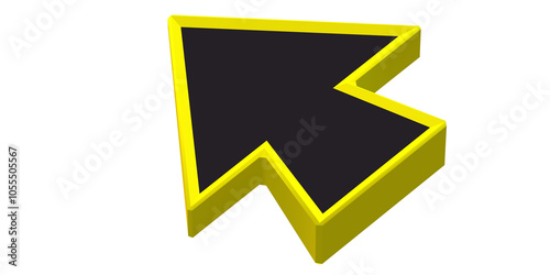 Directional Arrow isolated on a Transparent backgrund