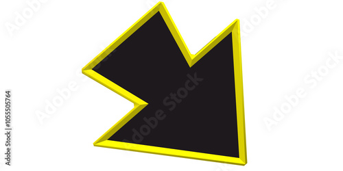 Directional Arrow isolated on a Transparent backgrund