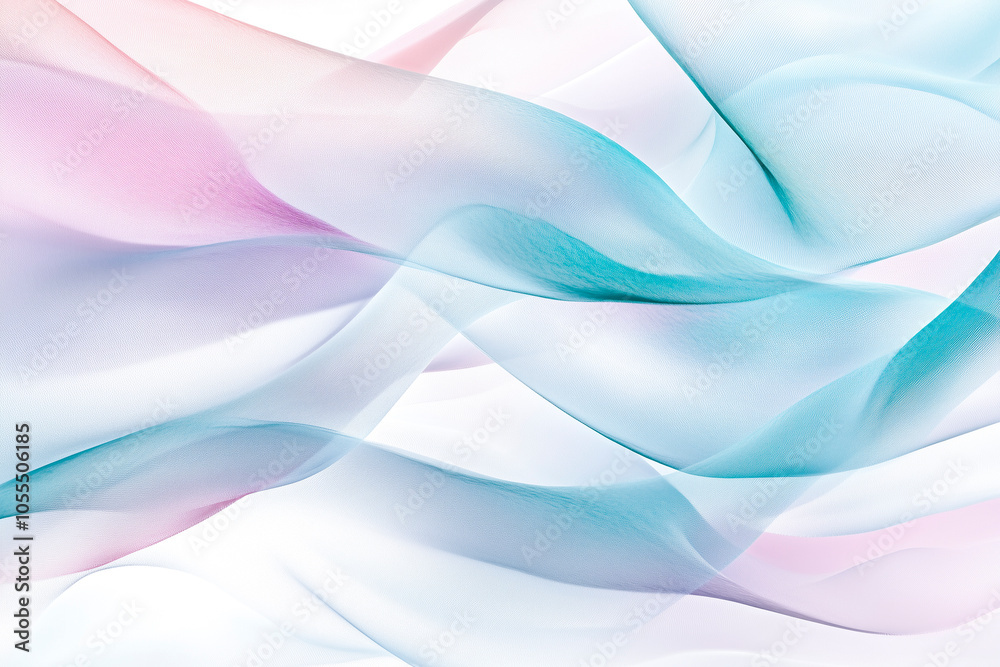 Soft pastel abstract background with flowing, translucent fabric-like textures in shades of light blue, peach, and white. Soft pastel abstract background with flowing, translucent fabric-like textures in shades of light blue, peach, and white.