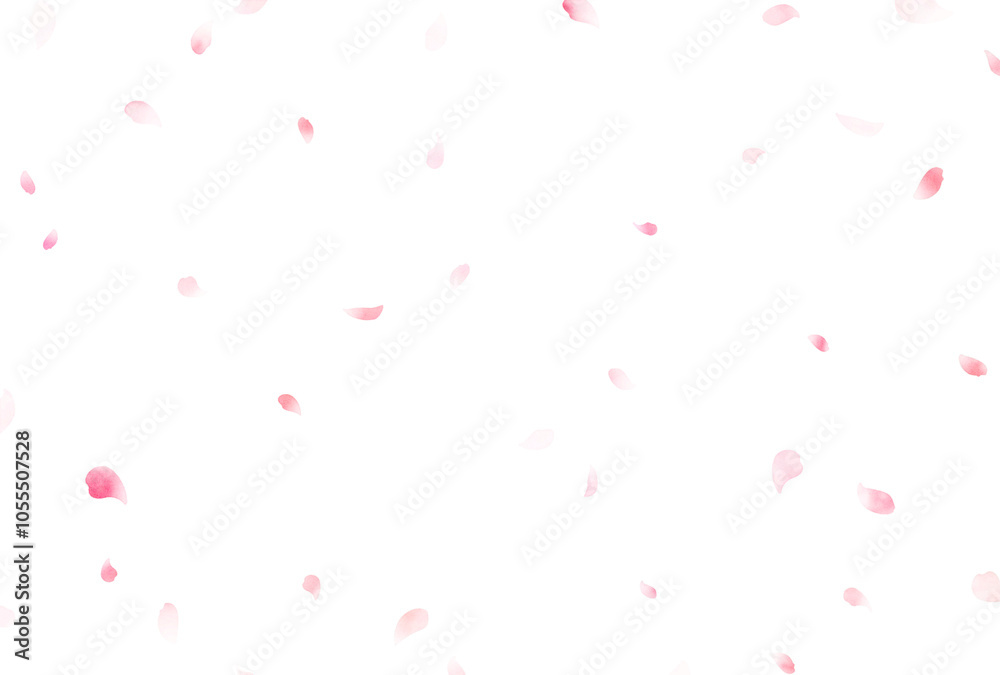 背景素材_水彩花吹雪_桜