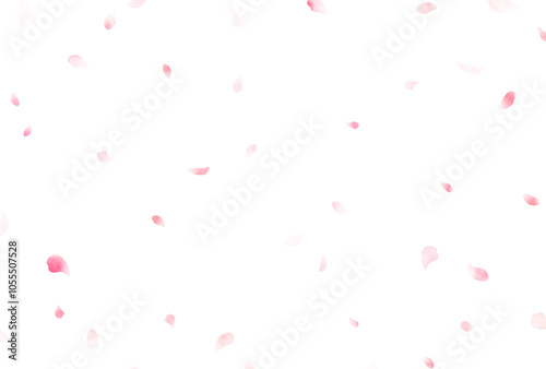 Fototapeta Naklejka Na Ścianę i Meble -  背景素材_水彩花吹雪_桜