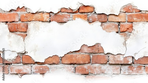 Wallpaper Mural  A tight shot of a brick wall, featuring a central hole, with a superimposed white paper Torontodigital.ca