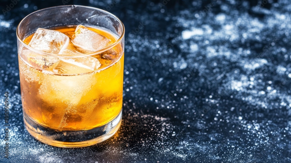 A tight shot of an ice-filled glass atop a table, adorned with cubes resting precariously on its rim A tight shot of an ice-filled glass atop a table, adorned with cubes resting precariously on its rim