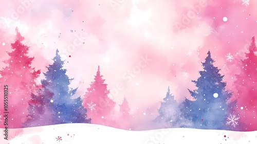 watercolor pattern christmas background