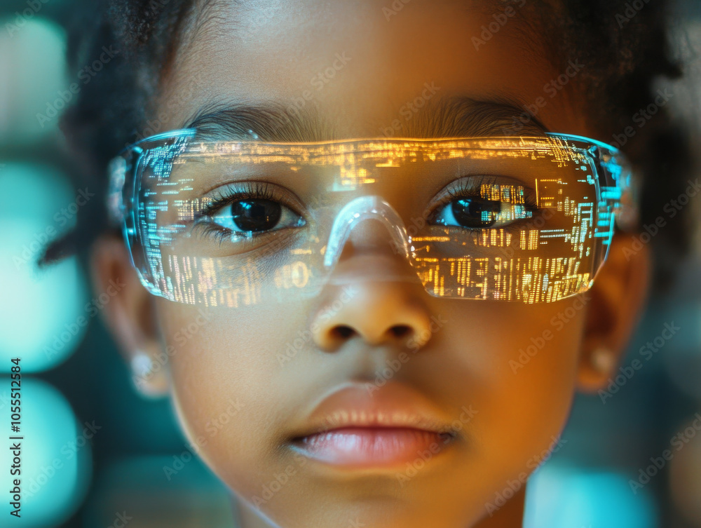 A close-up of a child learning about famous Black scientists and their contributions to modern technology. A close-up of a child learning about famous Black scientists and their contributions to modern technology.