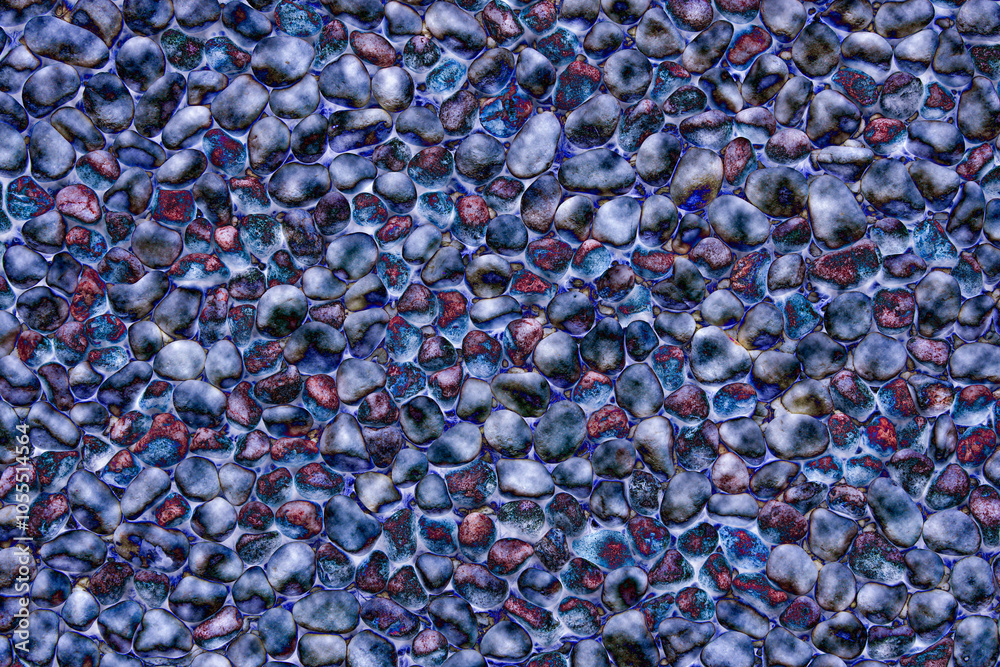 Closeup of beautiful facial washed terrazzo art, artistic, artwork,abstract backdrop,Kaohsiung,Taiwan. For Pattern effect branding,calendar,postcard,screensaver,wallpaper,poster,banner,cover,website.