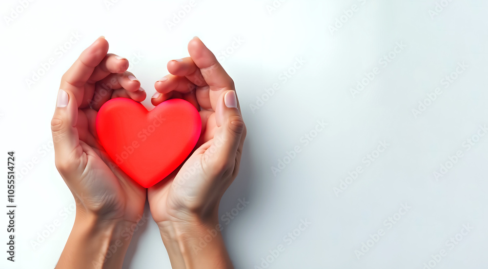 The hands of two people, a man and a woman, hold a heart as a symbol of love and trust. The concept of donation and Valentine's Day. The hands of two people, a man and a woman, hold a heart as a symbol of love and trust. The concept of donation and Valentine's Day.