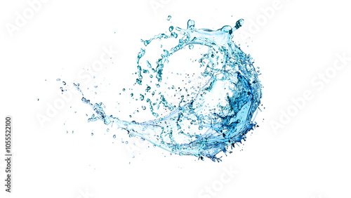 Water splash isolated