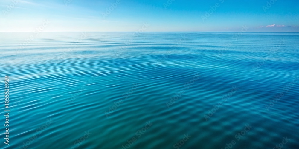 Serene Aerial View of Tranquil Light Blue and Turquoise Sea Water with Gentle Ripples for Relaxing Natural Background
