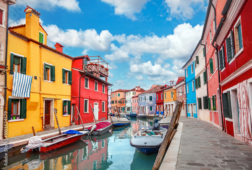 Colorful houses in Burano, Venice, Italy