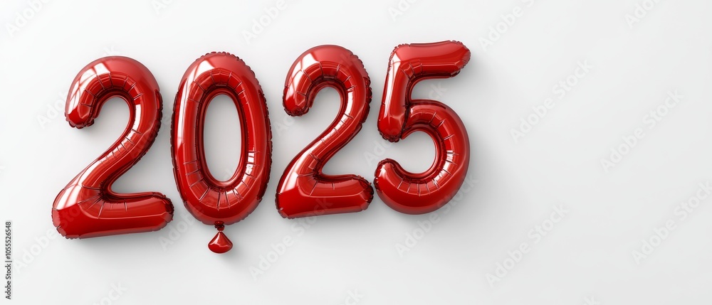 A red balloon with the number twenty-five written on it A red balloon with the number twenty-five written on it