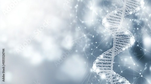 Molecular Structure in Soft Blue Background