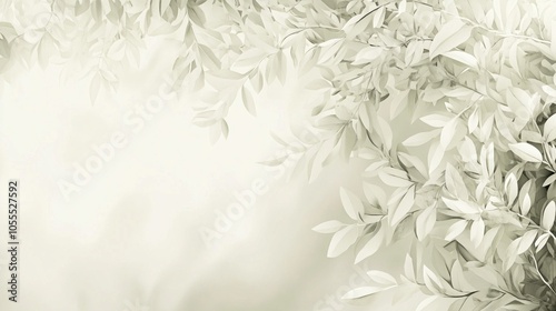 Delicate Leaves on Soft Background