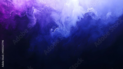 Swirling waves of colorful smoke in smooth curves create a flowing, artistic pattern of blue and purple flames against a dark background