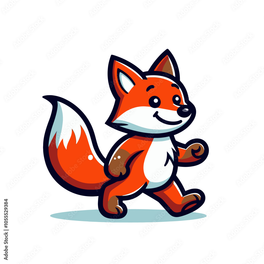 Modern fox character mascot. Isolated vector illustration Modern fox character mascot. Isolated vector illustration
