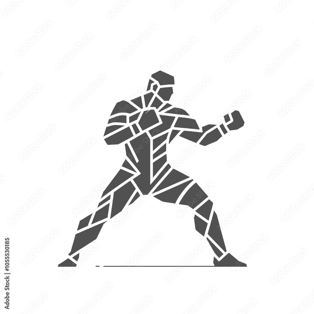 Obraz premium Mixed martial art fighter vector illustration 