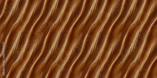 A textured acrylic surface with undulating ridges in a semi-transparent amber color