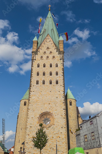 Kirchturm vom Paderborner Dom, Nordrhein Westfalen, Deutschland photo