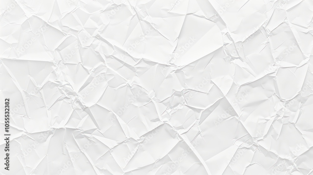 Obraz premium Crumpled White Paper Texture