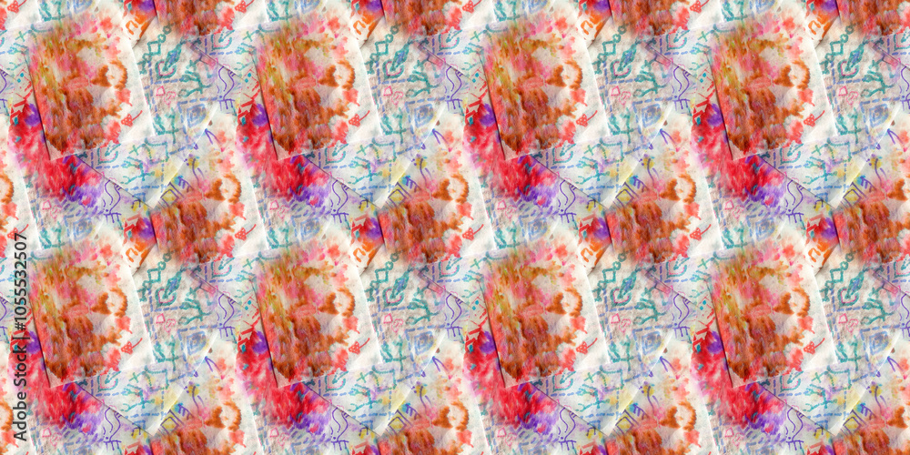 Grunge Repeatable. Multicolour Jungle Animal Grunge Repeatable. Multicolour Jungle Animal