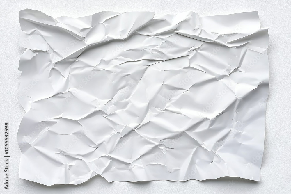 Crumpled white paper texture background. Crumpled white paper texture background.