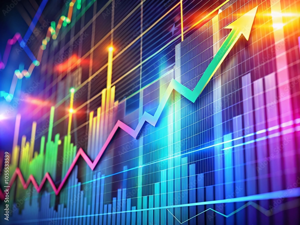 Stock Market Surge: Portrait of a Chart with Soaring Values for Financial Growth and Investment Insights Stock Market Surge: Portrait of a Chart with Soaring Values for Financial Growth and Investment Insights