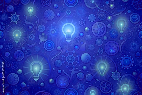 Wallpaper Mural Lighting.Electric lamps provide light in blue evening Torontodigital.ca