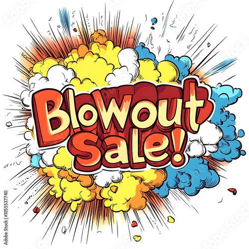 Cartoon explosion graphic with 
