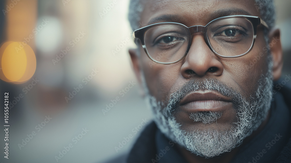 Mature elderly man serious face sad angry on city street Mature elderly man serious face sad angry on city street
