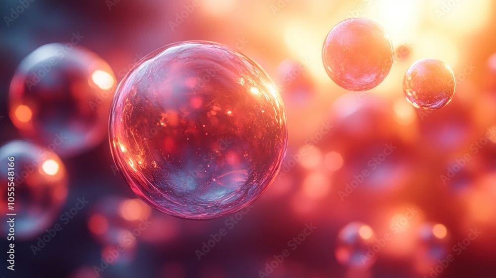 A Large Transparent Sphere Reflecting Red and Orange Light A Large Transparent Sphere Reflecting Red and Orange Light