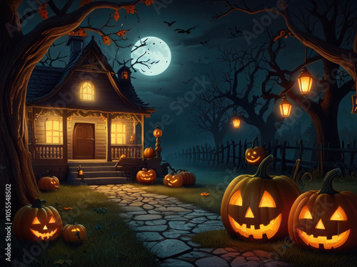 Holiday event halloween background concept illustration