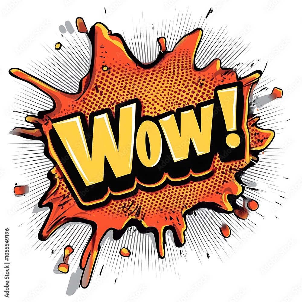 Fototapeta premium Cartoon comic speech bubble saying 