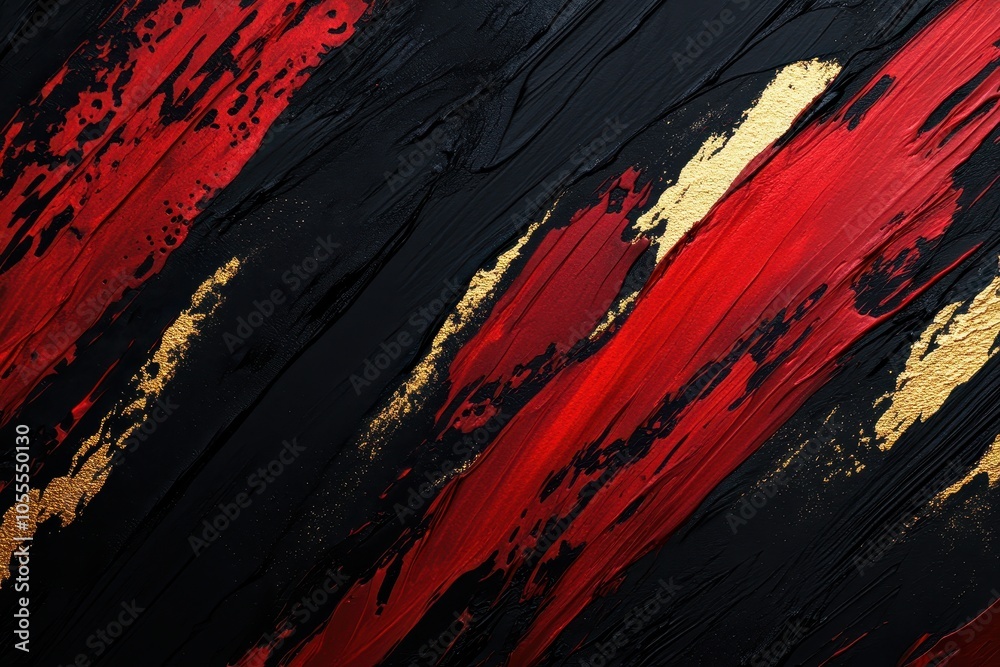 Bold Red Textured Background on Black Canvas Bold Red Textured Background on Black Canvas