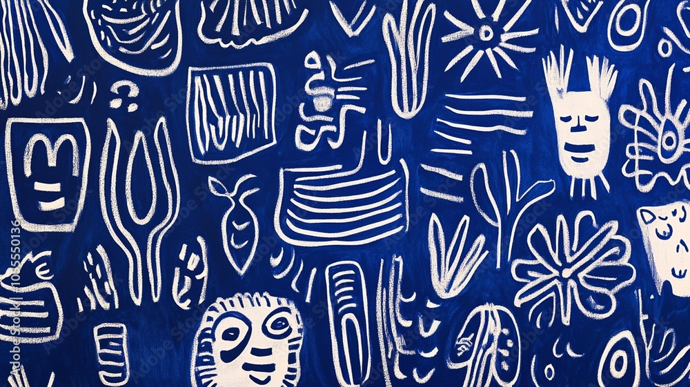 Naklejka premium drawing of navy blue