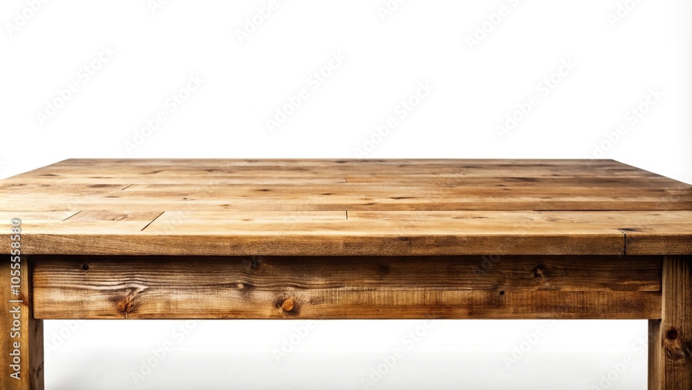 empty wooden table isolated on white background with depth of field empty wooden table isolated on white background with depth of field