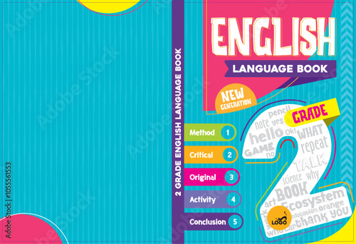 English book cover design adapted for educational books