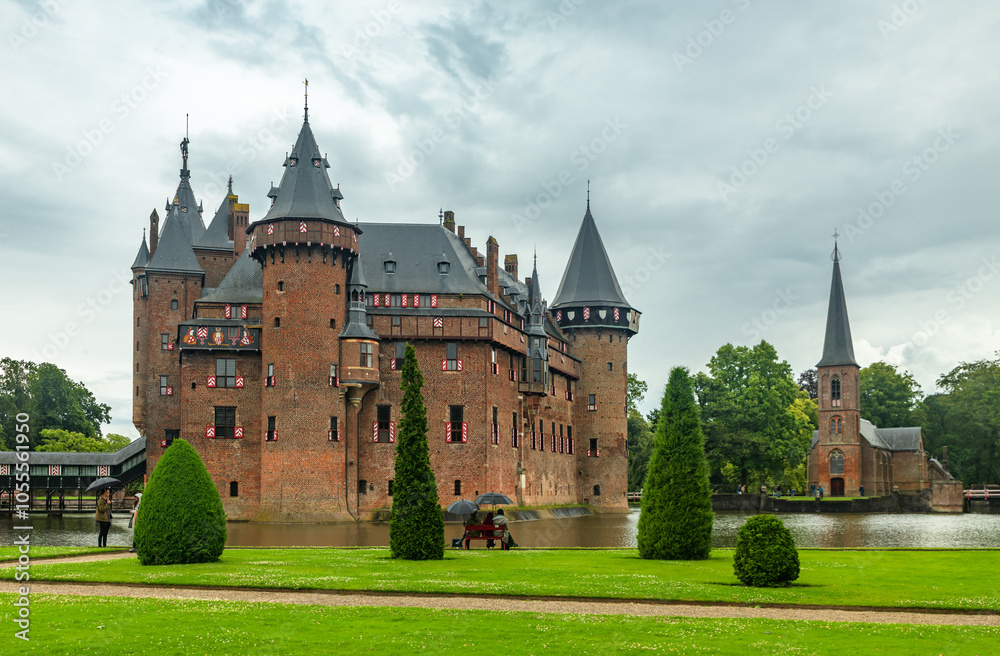 Castle de Haar the famous landmark in Netherlands Holland