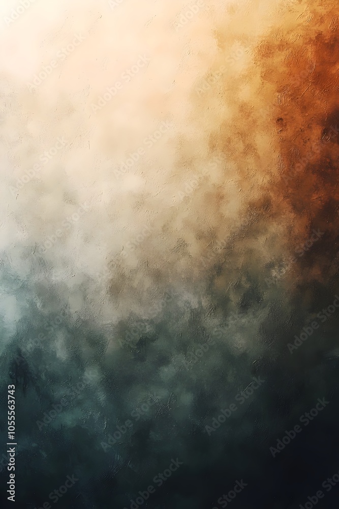 An abstract composition featuring a gradient blend of warm and cool tones, creating a calming yet dynamic atmosphere. The soft textures add depth and intrigue.