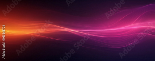 Ultra-minimalistic abstract wallpaper with vibrant orange, pink, and purple gradient waves flowing across a dark background. Perfect for modern, stylish backgrounds and digital designs.