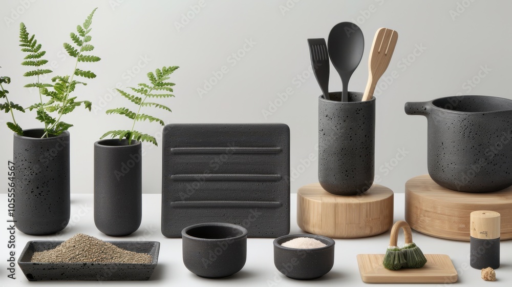 Naklejka premium Eco-Friendly Home Goods: Develop a brand that champions sustainable living with products like reusable kitchen items and eco-friendly cleaners for a healthier home. 