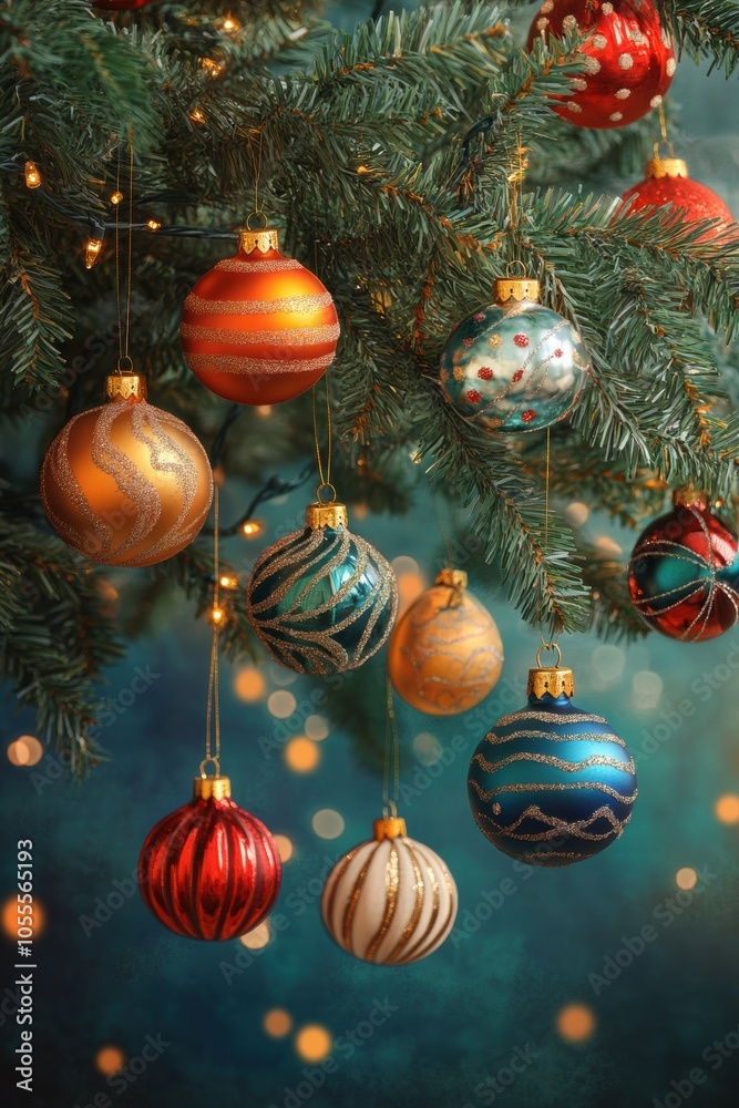 Fototapeta premium decoration ornament on Christmas tree.