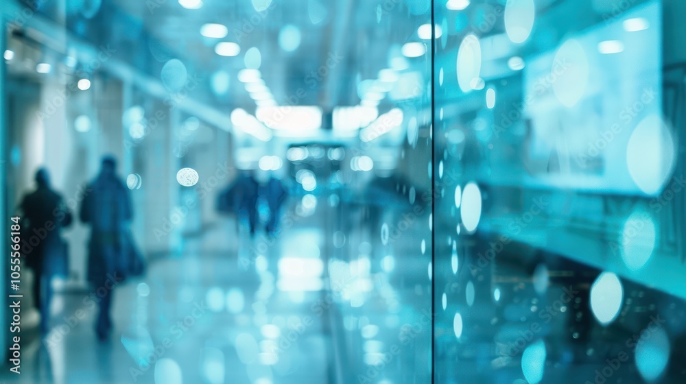 Fototapeta premium Blurred View of a Modern Building Interior