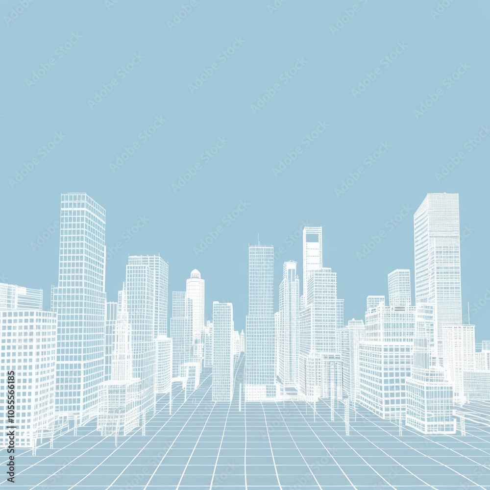 Wireframe Cityscape Wireframe Cityscape