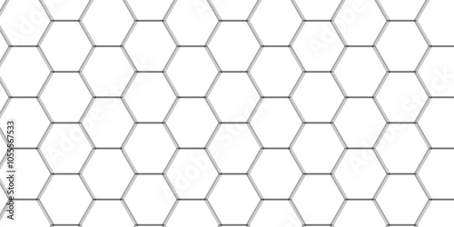 Abstract background with hexagonal geometric hexagon polygonal pattern background. 3d seamless bright white web cell and triangle abstract honeycomb background. white and gray backdrop wallpaper.