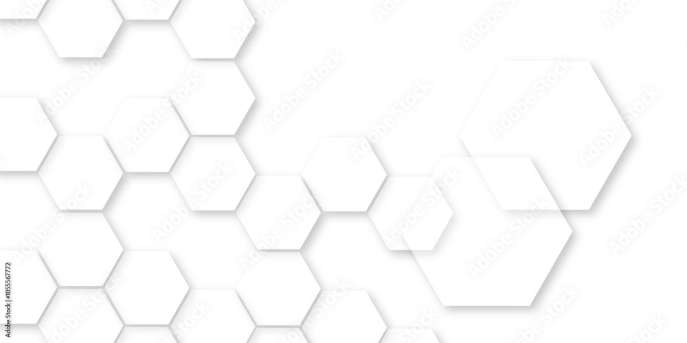 Abstract white background with hexagon and hexagonal background. Luxury white pattern with hexagons. abstract 3d hexagonal background with shadow. 3D futuristic abstract honeycomb mosaic background. Abstract white background with hexagon and hexagonal background. Luxury white pattern with hexagons. abstract 3d hexagonal background with shadow. 3D futuristic abstract honeycomb mosaic background.