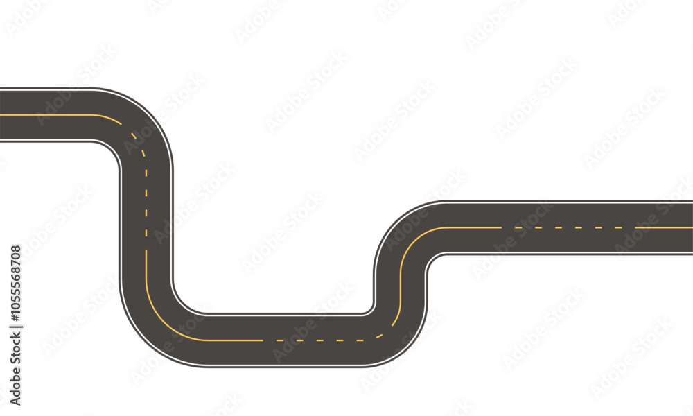 Hightway road on white background. Vector Hightway road on white background. Vector