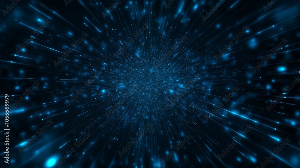 Fototapeta premium a vibrant blue abstract tech pattern background